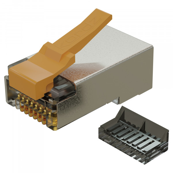 PRS SlimCat Cat6A geschirmter RJ45-Crimpstecker, 28AWG, 2-teilig (100 Stück)
