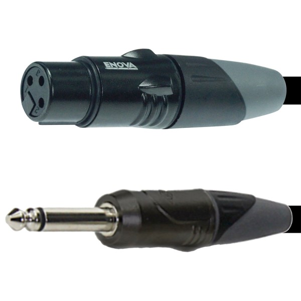 Mikrofonkabel XLR female 3pol auf Klinken 6.3 mm 2pol