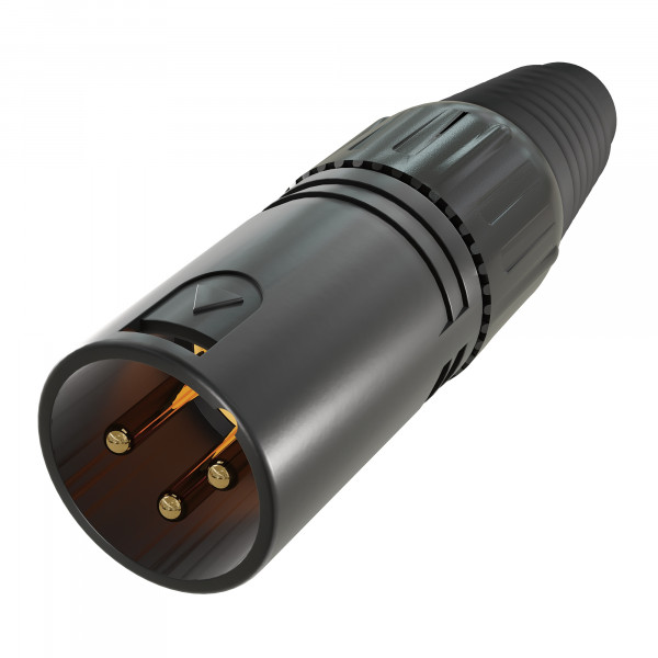 ONE XLR-Steckverbinder, 3-polig, schwarz, 10 Stück