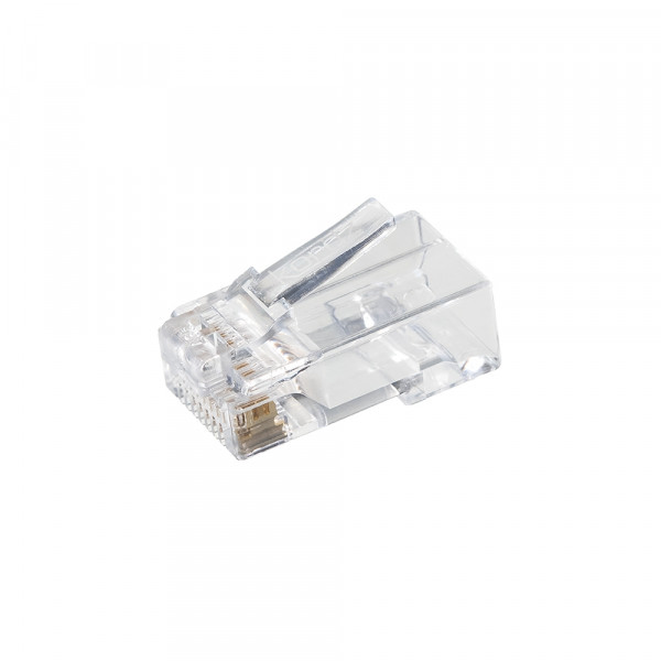 ONE Cat6 RJ45 Push-Through Crimpstecker & Zugentlastung, 100 Stk.